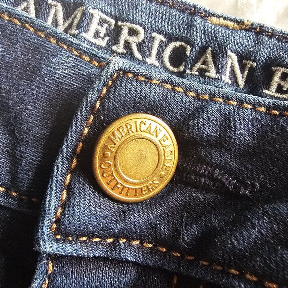 American Eagle Super Stretch Jeggings - 2014 - Dark Wash - Sz 0 Short - Picture 11 of 15